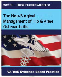 Image of the cover of the VA/DoD Clinical Practice Guideline The Non-Surgical Management of Hip and Knee Osteoarthritis