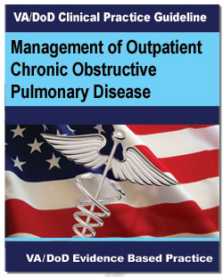 Image of the cover of the VA/DoD Clinical Practice Guideline Management of Outpatient Chronic Obstructive Pulmonary Disease