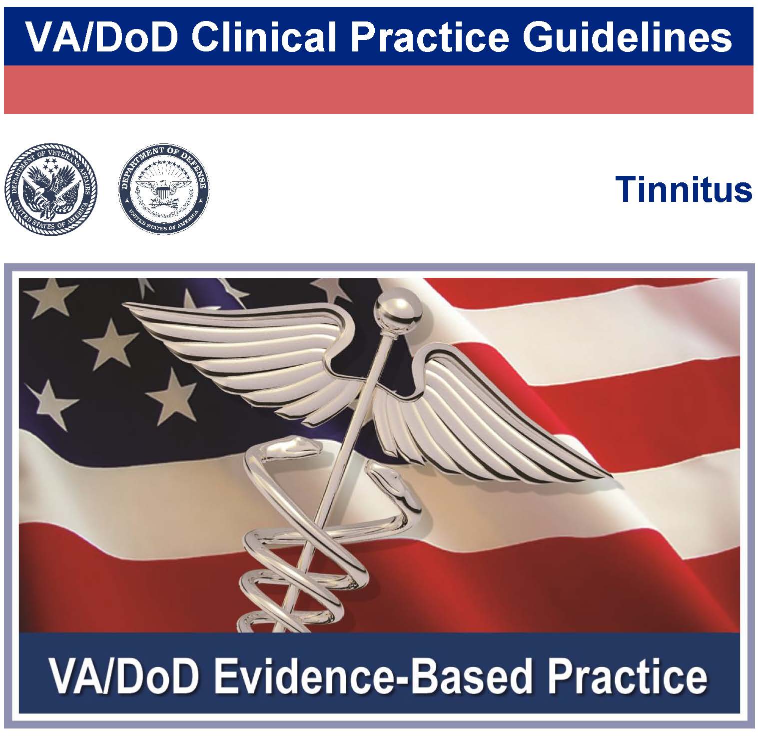 The cover of the VA/DoD Clinical Practice Guideline Tinnitus