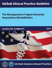 Image of the cover of the VA/DoD Clinical Practice Guideline The Management of Upper Extremity Amputation Guideline