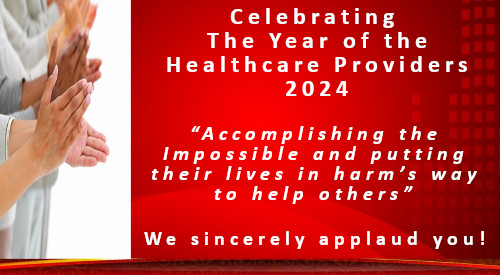 Hands clapping for Year of the Healthcare Providers 2024